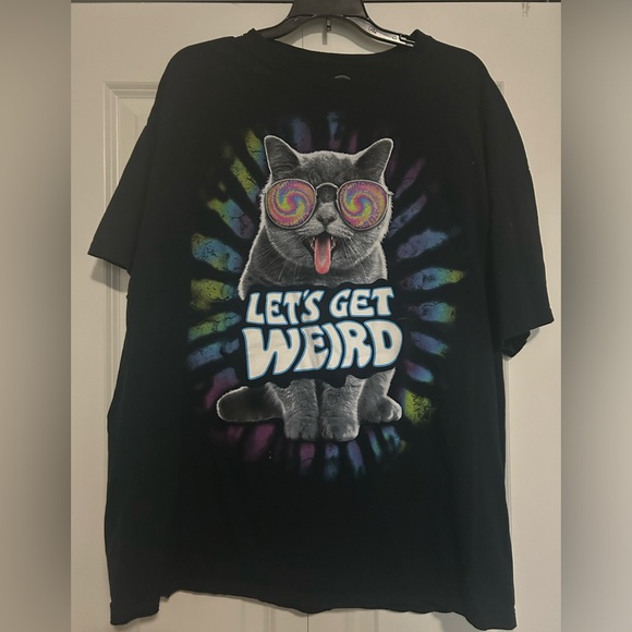 Dom Let's Get Weird Psychedelic Cat Graphic Tshirt - Picture 2 of 2